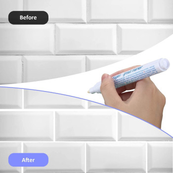 Grout Tile Pen Rejuvenate Grout Restorer Pen Renew Repair Marker for Tile Wall Floor Outus (Beige)