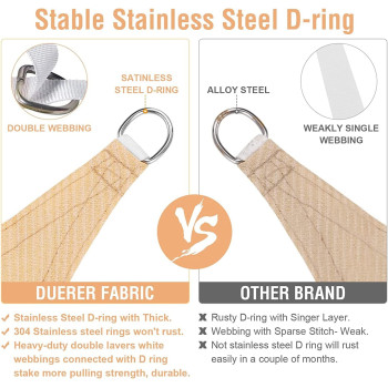 Sun Shade Sails Canopy 12x16FT Rectangle, 95% UV Blockage, Sail Shade Keep Cool for Patio, Garden, Pergola, Backyard, Outdoor Facility & Activities -Sand (sand)