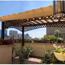 GHHZZQ Balcony Privacy Screen, Permeable Balcony Cover, Sunblock Shade Cloth, Sun Shade Sail for Pool Pergola Swimming Pool (Color : Beige, Size : 3x3m)