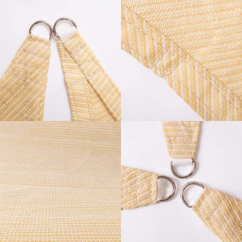 GHHZZQ Perfect for Outdoor Shade Sail Shade Net Taped Edge with Grommets Backyard Greenhouse Barn (Color : Beige, Size : 3x3x3m)