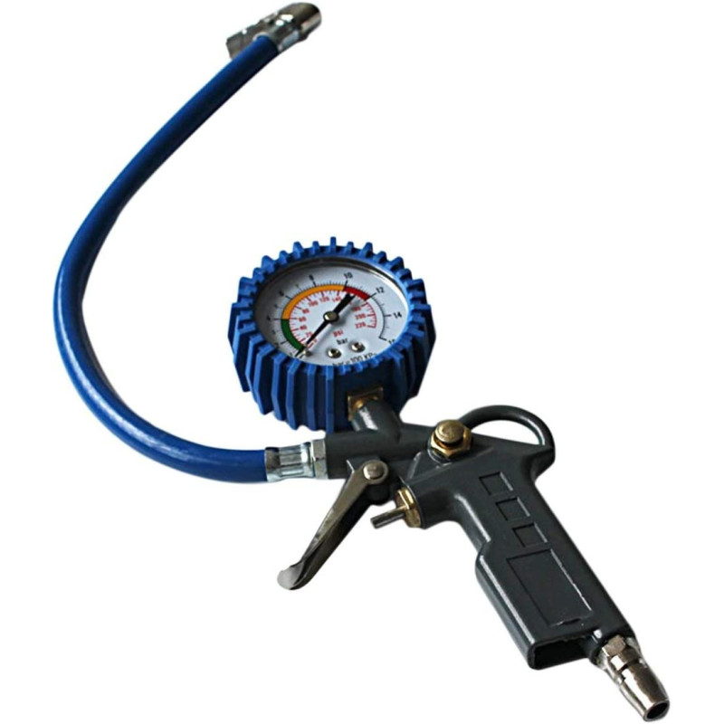 happgrand Multi-functional Car Truck Air Tire Pressure Inflator Gauge Dial Meter Vehicle Tester Tyre Inflation Gun Monitoring Tool