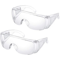 HEALLILY Safety Glasses Protective Transparent Goggles Anti Fog Anti Splash Goggles 2pcs Eye Face Shield for Women Men Outdoor Working