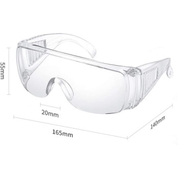HEALLILY Safety Glasses Protective Transparent Goggles Anti Fog Anti Splash Goggles 2pcs Eye Face Shield for Women Men Outdoor Working