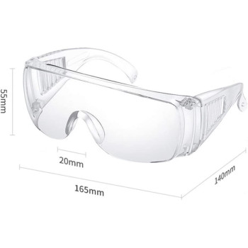 HEALLILY Safety Glasses Protective Transparent Goggles Anti Fog Anti Splash Goggles 4pcs Eye Face Shield for Women Men Outdoor Working