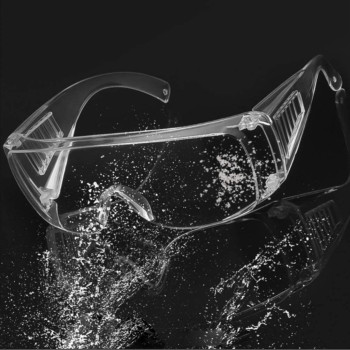 HEALLILY Safety Glasses Protective Transparent Goggles Anti Fog Anti Splash Goggles 4pcs Eye Face Shield for Women Men Outdoor Working