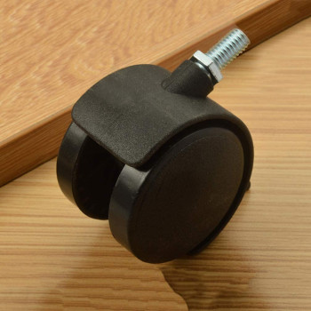 Hemobllo Chair Caster 2 Inch Replacement Caster Wheels M8 Screw Silent Caster Roller for Home Living Room Office Furniture Chair (Black) 8pcs