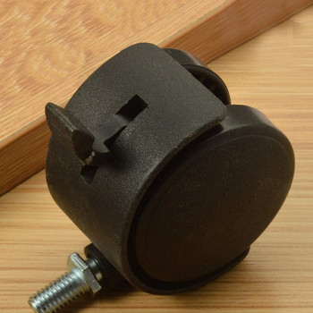 Hemobllo Chair Caster 2 Inch Replacement Caster Wheels M8 Screw Silent Caster Roller for Home Living Room Office Furniture Chair (Black) 8pcs