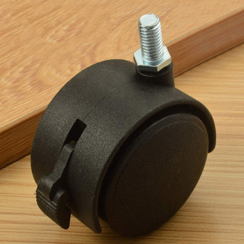 Hemobllo Chair Caster 2 Inch Replacement Caster Wheels M8 Screw Silent Caster Roller for Home Living Room Office Furniture Chair (Black) 8pcs