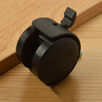 Hemobllo Chair Caster 2 Inch Replacement Caster Wheels M8 Screw Silent Caster Roller for Home Living Room Office Furniture Chair (Black) 8pcs