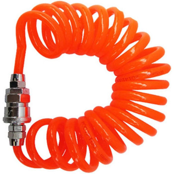 Hemobllo PU Air Compressor Spring Tube Telescopic Spiral Tube Pipe Tool Portable Coupler for Compressor Air Tool 6m (Red)