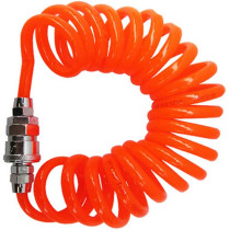 Hemobllo PU Air Compressor Spring Tube Telescopic Spiral Tube Pipe Tool Portable Coupler for Compressor Air Tool 6m (Red)