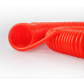 Hemobllo PU Air Compressor Spring Tube Telescopic Spiral Tube Pipe Tool Portable Coupler for Compressor Air Tool 6m (Red)