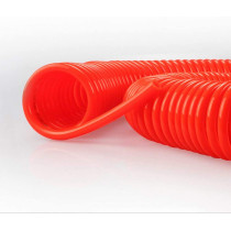 Hemobllo PU Air Compressor Spring Tube Telescopic Spiral Tube Pipe Tool Portable Coupler for Compressor Air Tool 6m (Red)