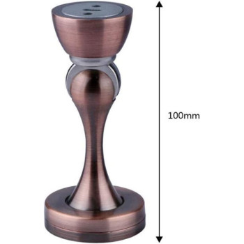 HFWJHH Stainless steel door stopper, anti-theft glass door suction floor mounted magnetic door stopper (two products) (Color : Silver)