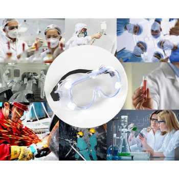 HJH Goggles For Chemistry Lab Anti Fog Safety Glasses Over Prescription Glasses Eyewear For Science Onion Goggles For Women Eye Protection Woodworking Clear Welding