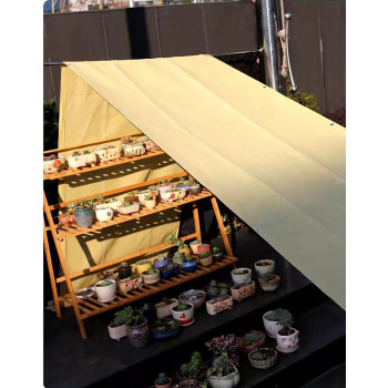 HLXMESH Sun Shade Awning,220GSM,Light Beige Color,Balcony Windscreen Netting Sun Shade Net Canopy Sun-Shade Net Sail Shading Sun Car Parking (6x6M)