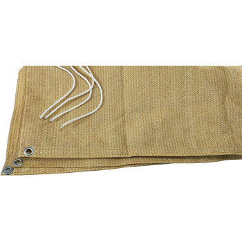 HLXMESH Sun Shade Awning,220GSM,Light Beige Color,Balcony Windscreen Netting Sun Shade Net Canopy Sun-Shade Net Sail Shading Sun Car Parking (6x6M)