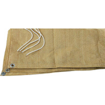 HLXMESH Sun Shade Awning,220GSM,Light Beige Color,Balcony Windscreen Netting Sun Shade Net Canopy Sun-Shade Net Sail Shading Sun Car Parking (6x6M)