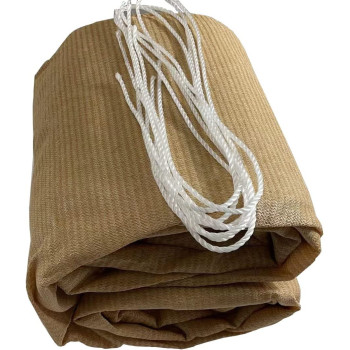 HLXMESH Sun Shade Awning,220GSM,Light Beige Color,Balcony Windscreen Netting Sun Shade Net Canopy Sun-Shade Net Sail Shading Sun Car Parking (6x6M)