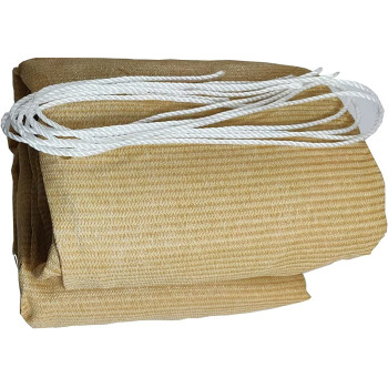 HLXMESH Sun Shade Sail,220GSM,Light Beige Color,Heavy Duty Sun Shade Net Fabric Shade for Outdoor Garden Sun Shade Net (6MX6M)