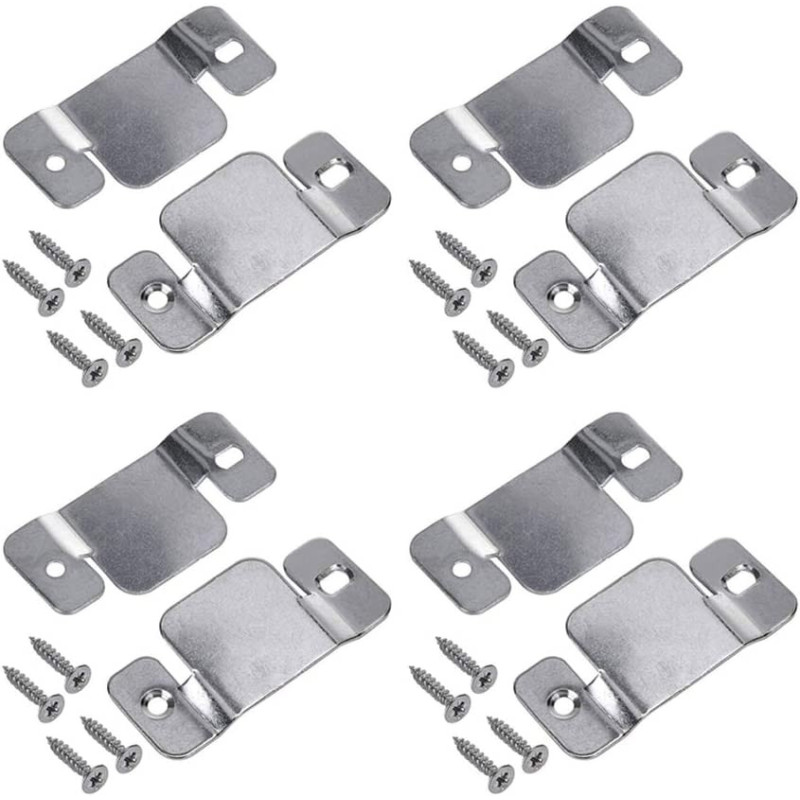 Hoowen Universal Metal Sectional Sofa Interlocking Furniture Connector Fastener Bracket with Screws, Pack of 8