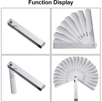 Hotop Stainless Steel Feeler Gauge Dual Marked Metric and Imperial Gap Measuring Tool 0.0015/0.04-0.025/0.635 mm Hotop-Feeler-08