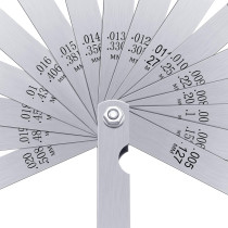 Hotop Stainless Steel Feeler Gauge Dual Marked Metric and Imperial Gap Measuring Tool 0.005/0.127-0.02/0.508 mm Hotop-Feeler-08