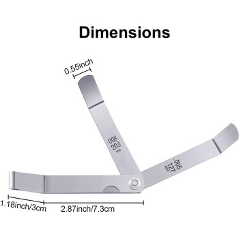 Hotop Stainless Steel Feeler Gauge Dual Marked Metric and Imperial Gap Measuring Tool 0.005/0.127-0.02/0.508 mm Hotop-Feeler-08