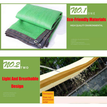 HS-Zak Miller Shade Net Sun Shade Sail Green Anti-UV HDPE Sunshade Net Outdoor Awning Canopy Garden Swimming Pool Shade Net Succulent Plant Cover Shelter Shading Net,1 * 1.5m