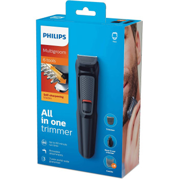 Philips Multigroom Trimmer MG3710 Face, Grayish Black