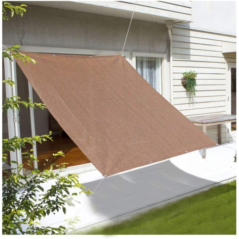 Wuzming Shading Net Plant Shadow Anti-UV Breathable With Metal Hole Courtyard Polyethylene, 21 Sizes,customizable (Color : Brown)