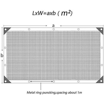 Wuzming Shading Net Plant Shadow Anti-UV Breathable With Metal Hole Courtyard Polyethylene, 21 Sizes,customizable (Color : Brown) 