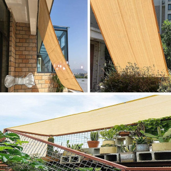 Wuzming Shading Net Shading Rate 90% Anti-UV Metal Hole Antirust Courtyard Polyethylene, 23 Sizes (Color : Gold Yellow) 