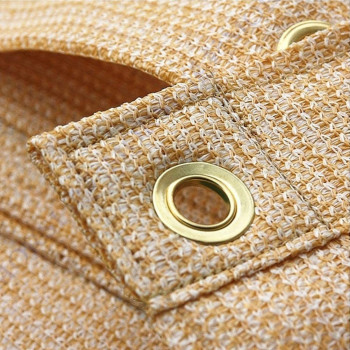 Wuzming Shading Net Shading Rate 90% Anti-UV Metal Hole Antirust Courtyard Polyethylene, 23 Sizes (Color : Gold Yellow) 