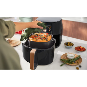 PHILIPS Airfrer XXL Premium HD9863/91,1.4Kg, Black, 2 Years Warranty