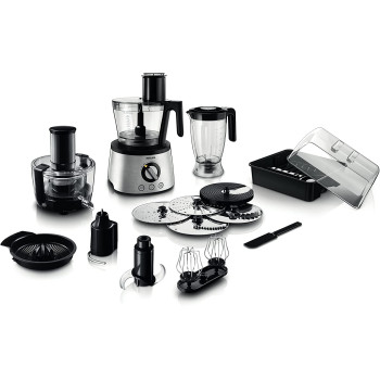 PHILIPS Avance Collection Multifunction Food Processor Hr7778/01, 1300W, Compact 4In1 Setup, 3.4L Bowl With Stainless Steel Disc, 2.2L Blender, Centrifugal Juicer + Citrus Press, Metal Kneading Hook