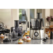 PHILIPS Avance Collection Multifunction Food Processor Hr7778/01, 1300W, Compact 4In1 Setup, 3.4L Bowl With Stainless Steel Disc, 2.2L Blender, Centrifugal Juicer + Citrus Press, Metal Kneading Hook