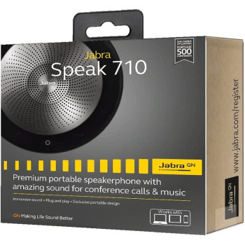 Jabra Speak 710 UC Wireless Bluetooth Speaker for Softphone and Mobile Phone - Easy Setup, Portable Speaker with for Holding Meetings Anywhere with Immersive Sound
