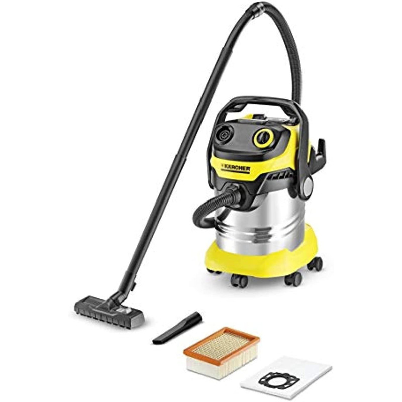 KARCHER Strong Wet Dry Vacuum Cleaner, 25L, 1100W only, Low Consumption, Karcher WD5 Premium