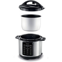 Kenwood 14-In-1 Electric Pressure Cooker 6L 1000W Multifunctional Programmable with14 Smart Cook Programs PCM60 Black/Silver