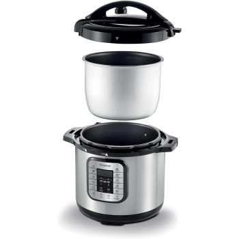 Kenwood 16 In 1 Electric Pressure Cooker 8L 1000W Multifunctional Programmable Multicooker Pcm80 Silver/Black, Pcm80.000Ss