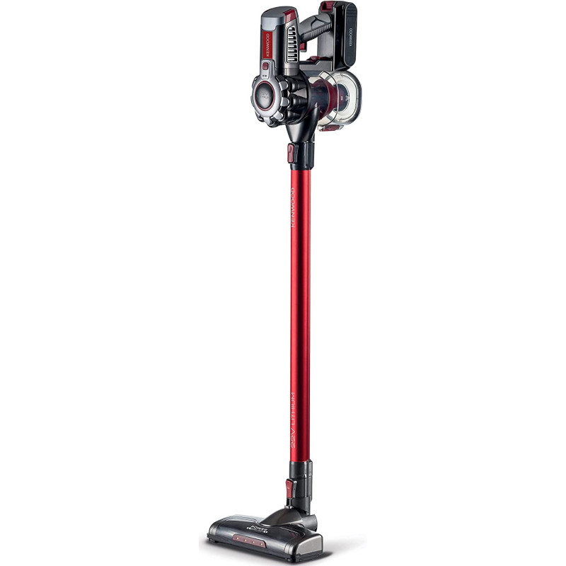 Kenwood Cordless Vacuum Cleaner 2-in-1 Upright Stick Vacuum Cleaner + Handheld Vacuum Cleaner with 22.2V Li-ion Battery, 160W Suction Power, 45 Minutes Run Time for Multi Surface SVM12.000RD Red
