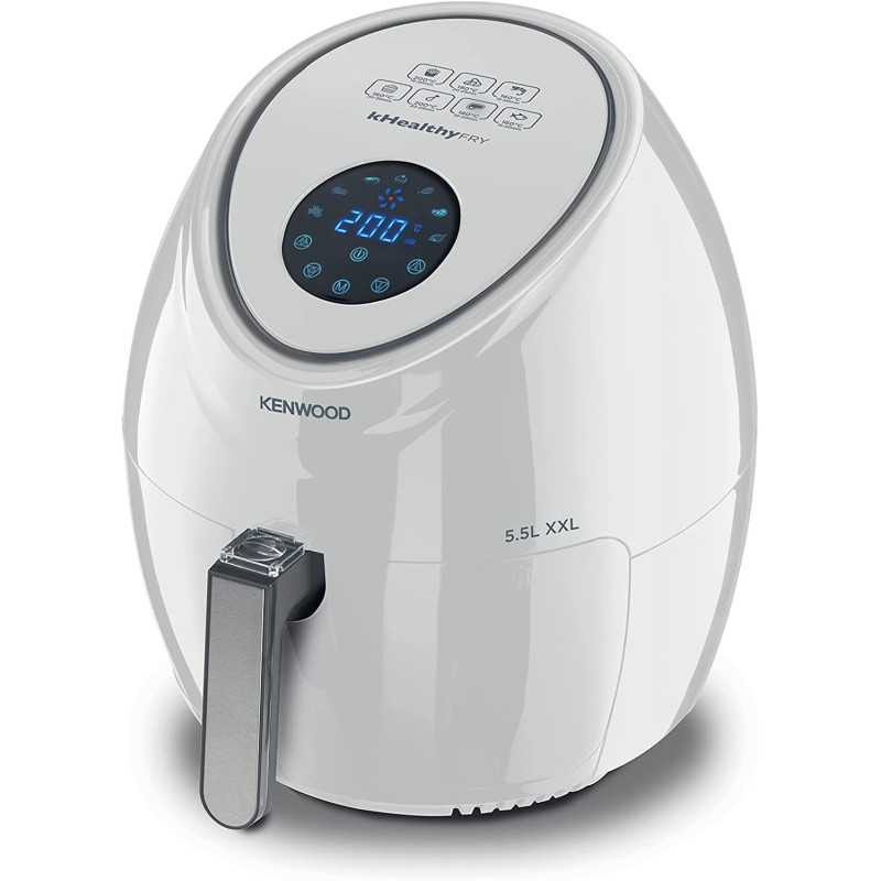 Kenwood Digital Air Fryer XXL 5.5L 2.4KG 1800W with Rapid Hot Air Circulation, HFP50.000WH, White
