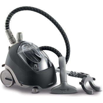 Kenwood Garment Steamer 1500W with 2L, Rotary Wheels, Folding Rack, Trouser Press, Glove GSP65.500BK Black