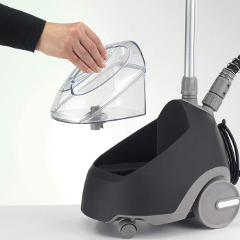 Kenwood Garment Steamer 1500W with 2L, Rotary Wheels, Folding Rack, Trouser Press, Glove GSP65.500BK Black