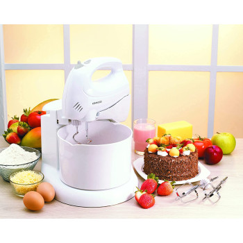 Kenwood Hand Mixer With Bowl, White, Hm430
