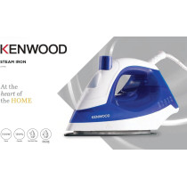 Kenwood Steam Iron 1100W With Non Stick Soleplate, Continuous Steam, Steam Burst, Spray Function Stp01.000Wb White/Blue
