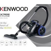 Kenwood Vacuum Cleaner 1800W Multi Cyclonic Bagless Canister Vacuum Cleaner 2L With 4.5M Cable, Ultra Compact, Multi Surface, Anti Bacteria, Pet Care For Home & Office Vbp50.000Bb Black/Blue