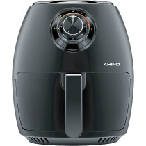 Khind Air Fryer ARF35, 3.5L, Variable Temperature and Timer, Teflon Coated Pot and Food SS Grill, Low Fat Cooking - Black