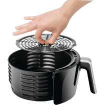 Khind Air Fryer ARF35, 3.5L, Variable Temperature and Timer, Teflon Coated Pot and Food SS Grill, Low Fat Cooking - Black